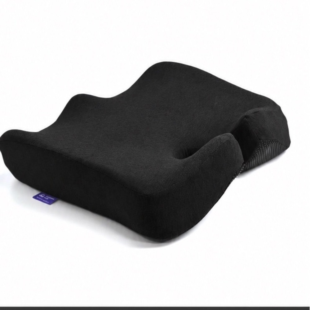 Cushion Lab Pressure Relief Seat Cushion Black Memory Foam Ergonomic New - Picture 2 of 5